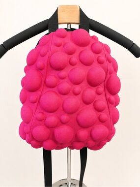 MadPax Mini Bubble Backpack Black Hot Pink 3D Textured Bag